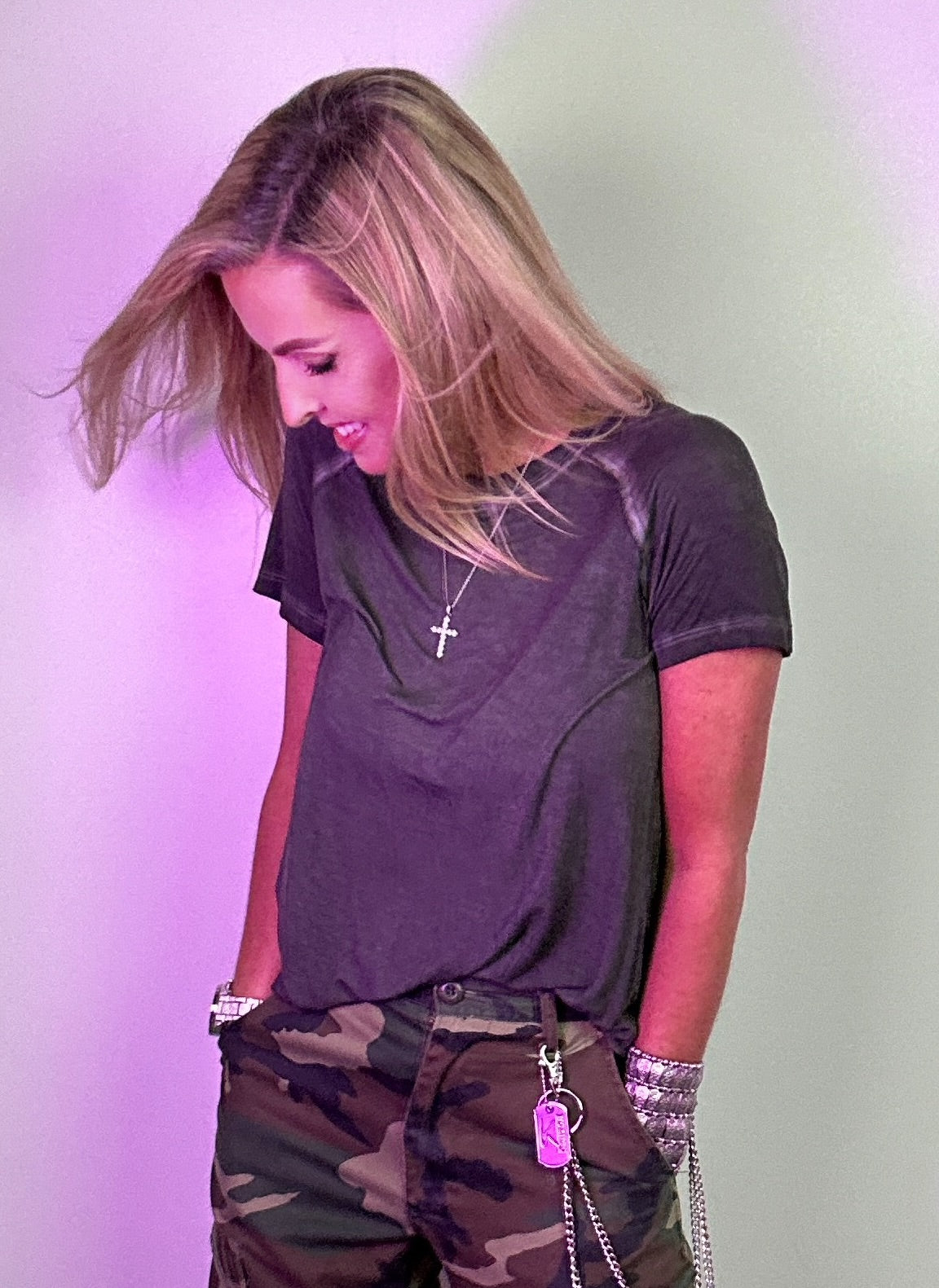 Washed Round Neck Short Sleeve Tee