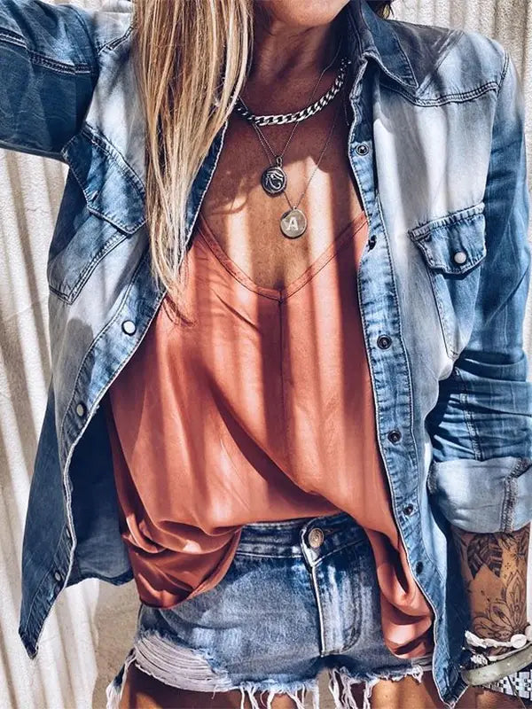 Vintage Washed Denim Shirt