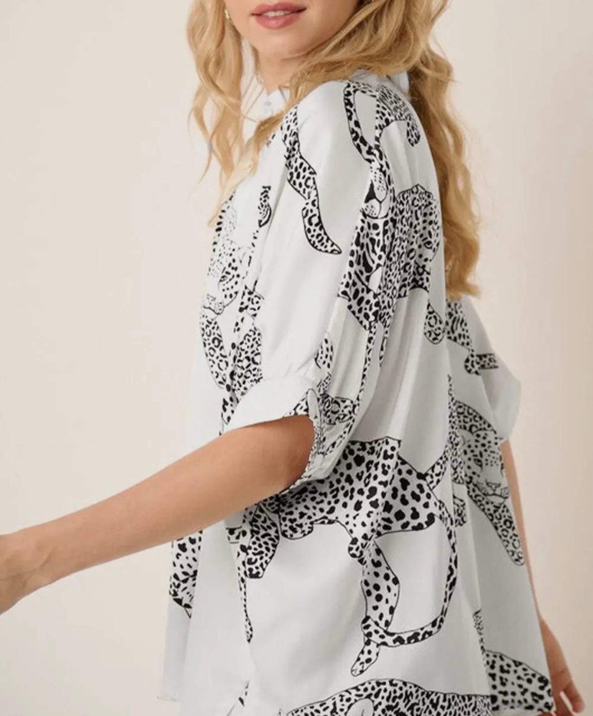 Cheetah Print Button Up