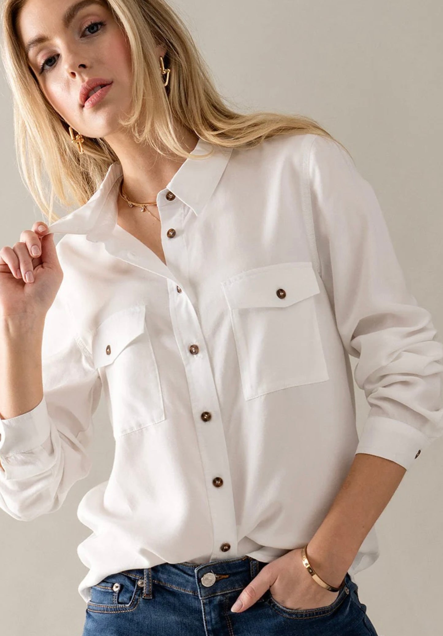 Chambray Button Down Shirt