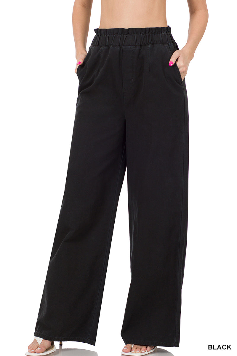 Canvas Wide Leg Pants