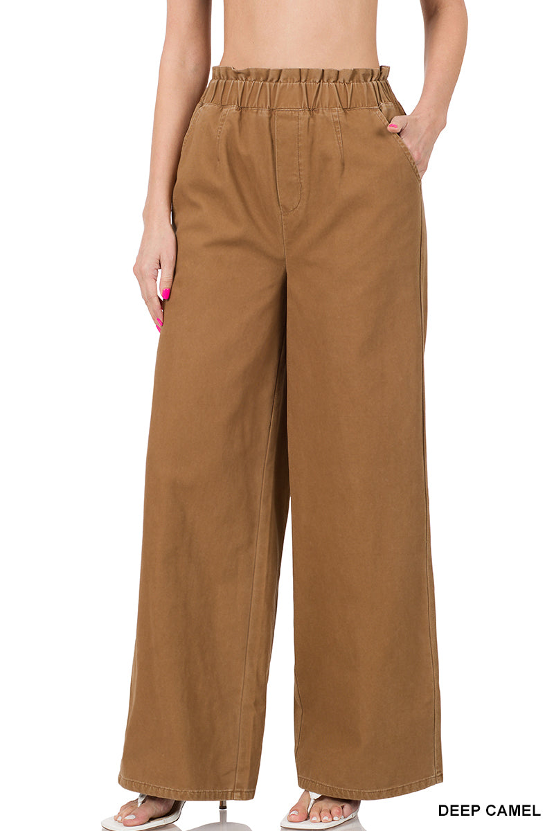 Canvas Wide Leg Pants