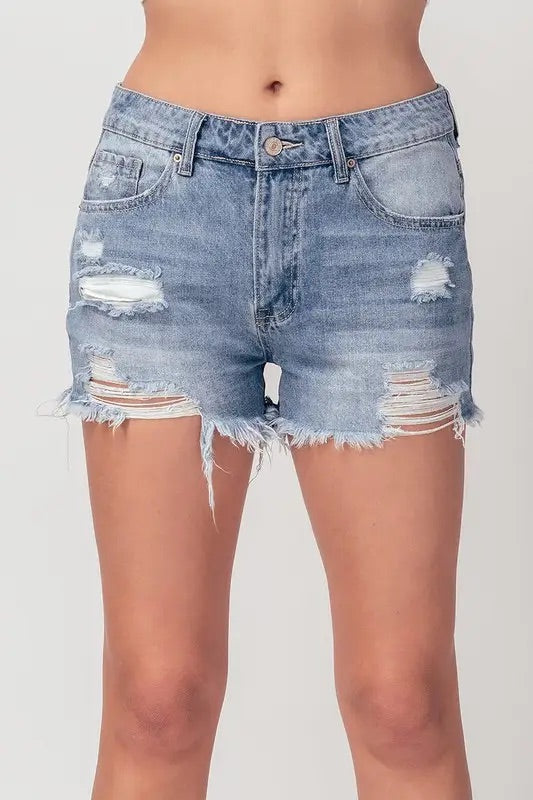Destroyed Jean Shorts