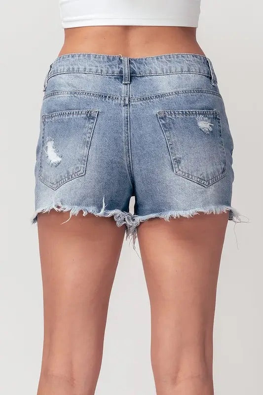 Destroyed Jean Shorts